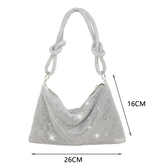 Rhinestones Evening Clutch Bag, Luxury Designer Shoulder Bag, Wedding Bag - 28Swim Rhinestones Evening Clutch Bag, Luxury Designer Shoulder Bag, Wedding Bag - 28Swim