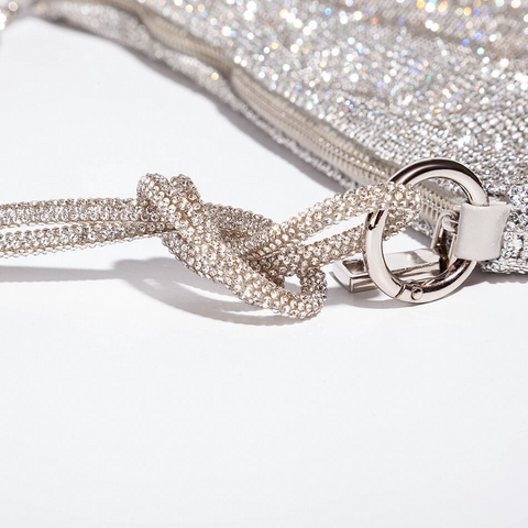 Knot Handle Rhinestone Clutch Bag, Luxury Handbag For Wedding And Party 2022 - 28Swim Knot Handle Rhinestone Clutch Bag, Luxury Handbag For Wedding And Party 2022 - 28Swim