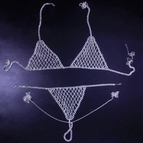 Sexy Mesh Crystal Underwear Jewelry for Women - 28Swim Sexy Mesh Crystal Underwear Jewelry for Women - 28Swim