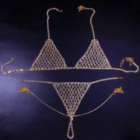 Sexy Mesh Crystal Underwear Jewelry for Women - 28Swim Sexy Mesh Crystal Underwear Jewelry for Women - 28Swim