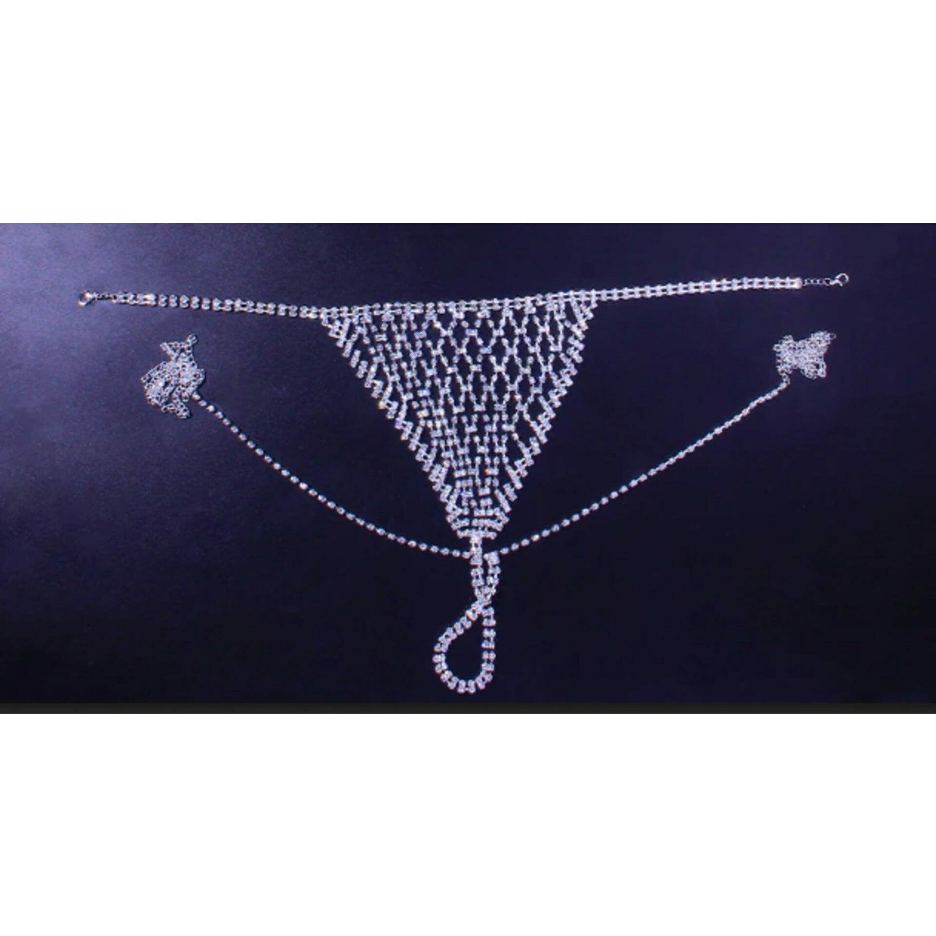 Sexy Mesh Crystal Underwear Jewelry for Women - 28Swim Sexy Mesh Crystal Underwear Jewelry for Women - 28Swim