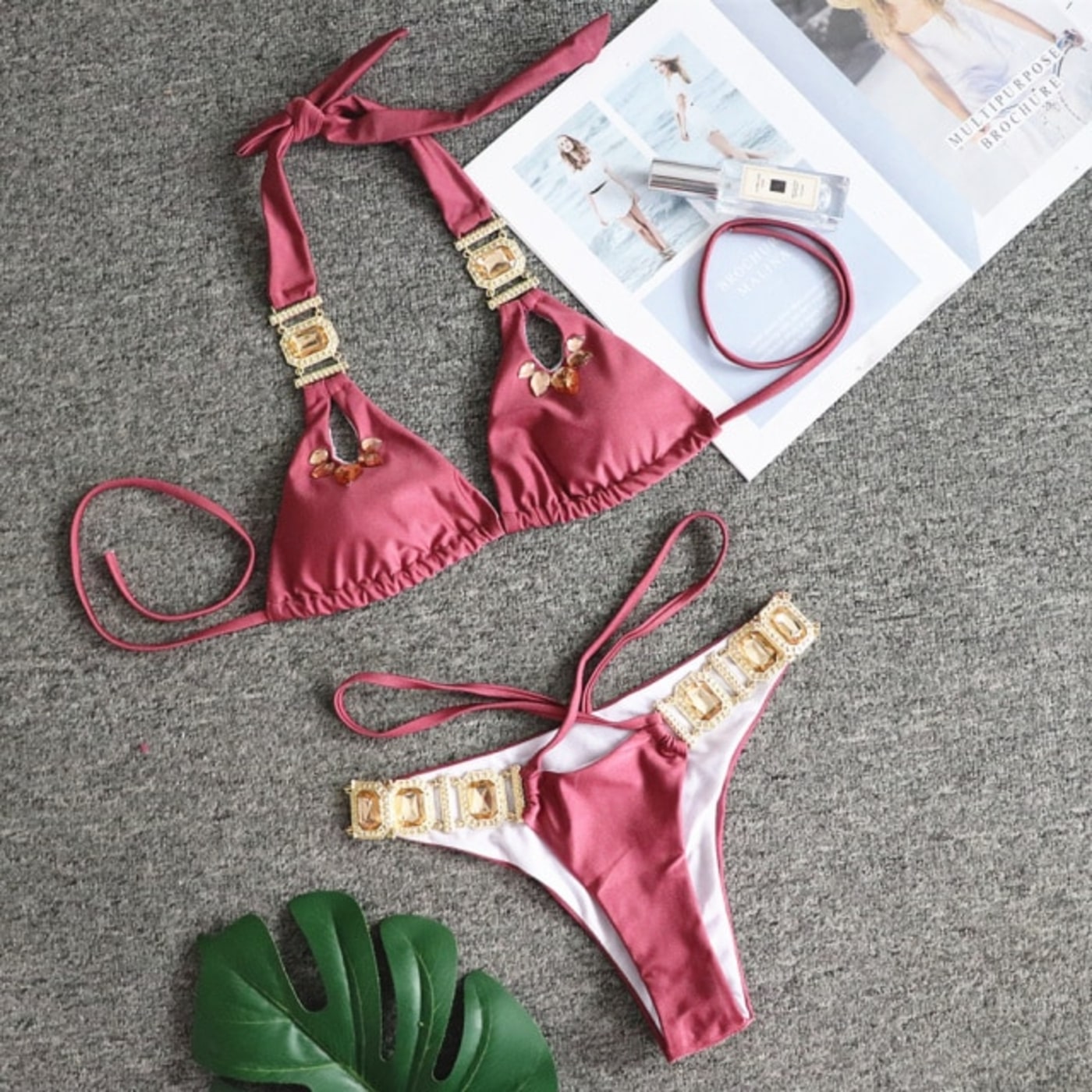 Rhinestone Two Piece Swimsuit Luxury Crystal Sexy Thong String Bikini Set Women Swimwear - 28Swim Rhinestone Two Piece Swimsuit Luxury Crystal Sexy Thong String Bikini Set Women Swimwear - 28Swim