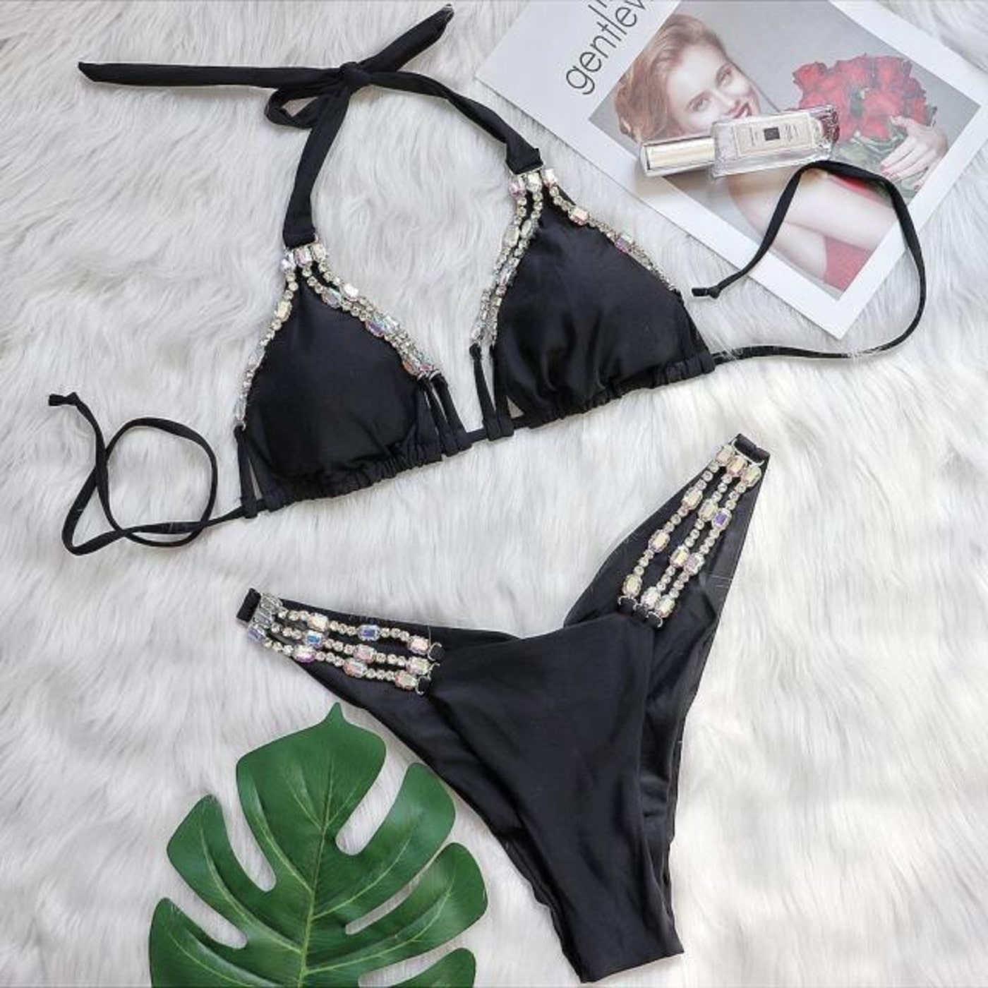 Rhinestone Two Piece Swimsuit Luxury Crystal Sexy Thong String Bikini Set Women Swimwear - 28Swim Rhinestone Two Piece Swimsuit Luxury Crystal Sexy Thong String Bikini Set Women Swimwear - 28Swim