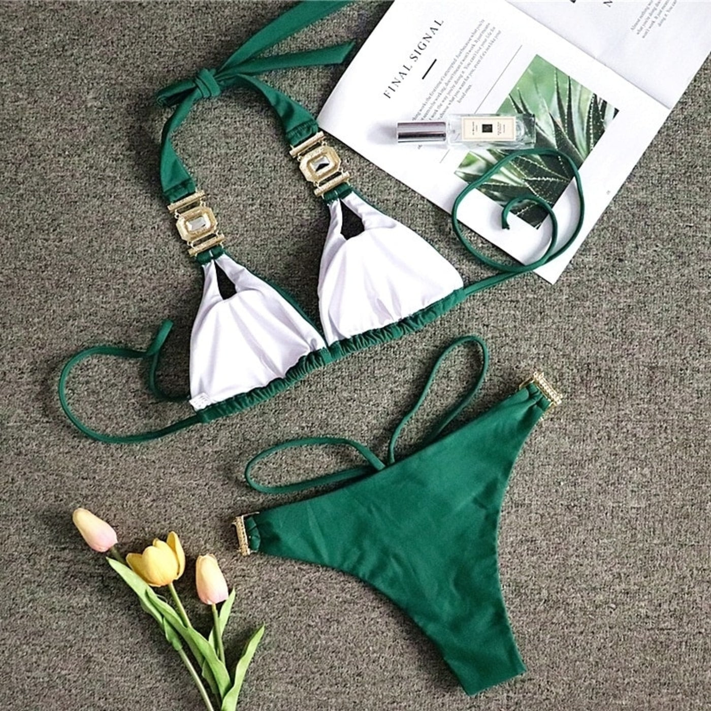 Rhinestone Two Piece Swimsuit Luxury Crystal Sexy Thong String Bikini Set Women Swimwear - 28Swim Rhinestone Two Piece Swimsuit Luxury Crystal Sexy Thong String Bikini Set Women Swimwear - 28Swim