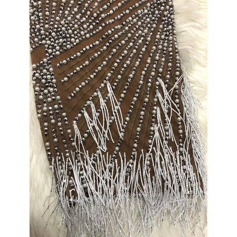 Rhinestones Pearls, High Neck Mesh Dress Bar Birthday Celebrate Dress Women Dance Outfit - 28Swim Rhinestones Pearls, High Neck Mesh Dress Bar Birthday Celebrate Dress Women Dance Outfit - 28Swim