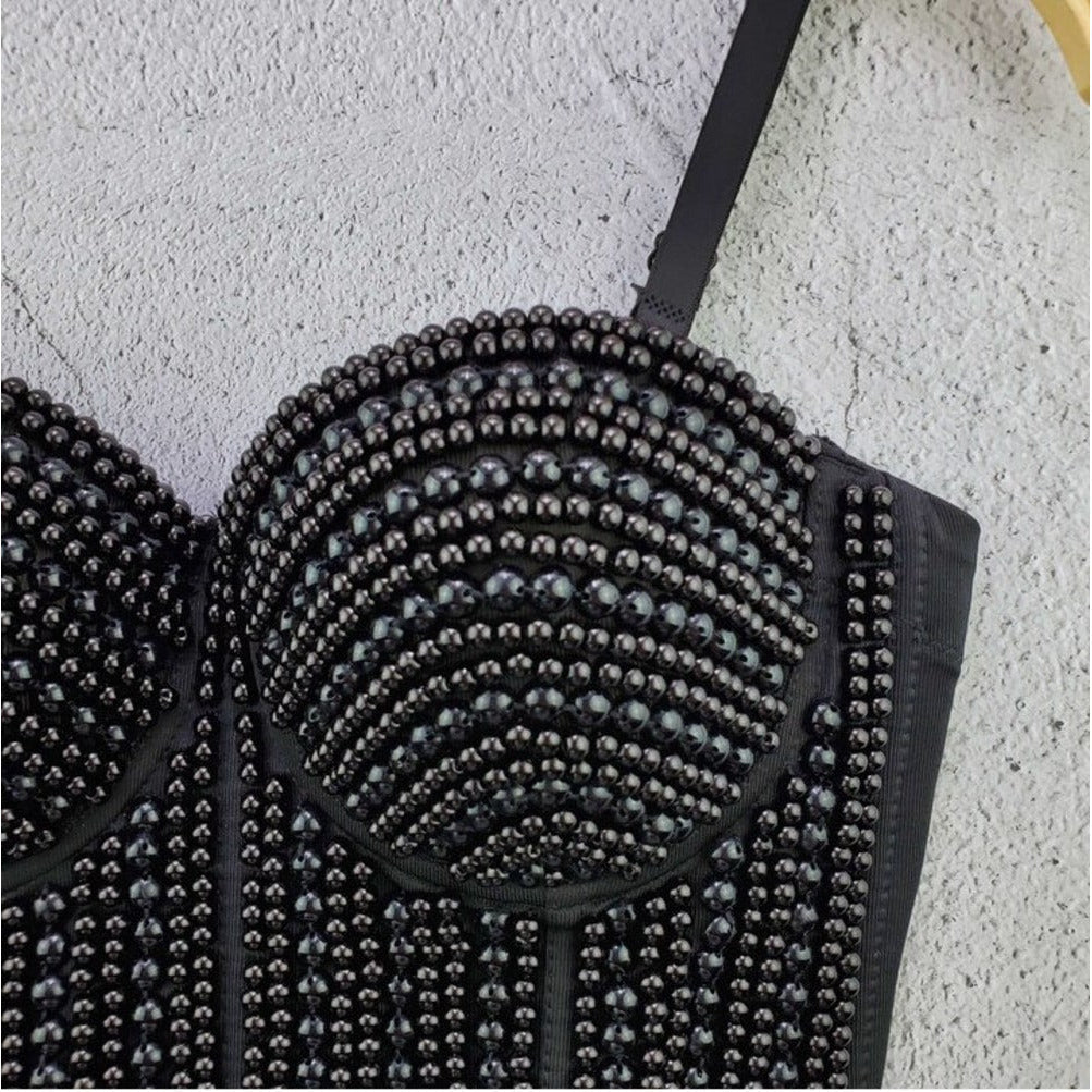 Sexy Tank Tops, Pearl Beading, Strapless Fashion Short Tops, Women Summer - 28Swim Sexy Tank Tops, Pearl Beading, Strapless Fashion Short Tops, Women Summer - 28Swim