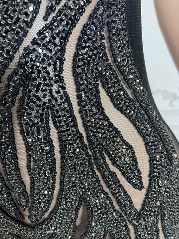 Seductive Splendor - Beaded Crystals Homecoming Gowns for Black Girls' Celebration
