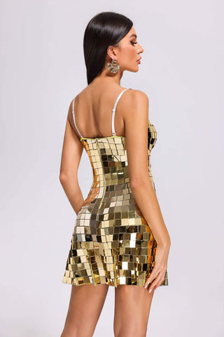Golden Sequin Glam - Perfect for Nightclub, Birthday, and Carnival