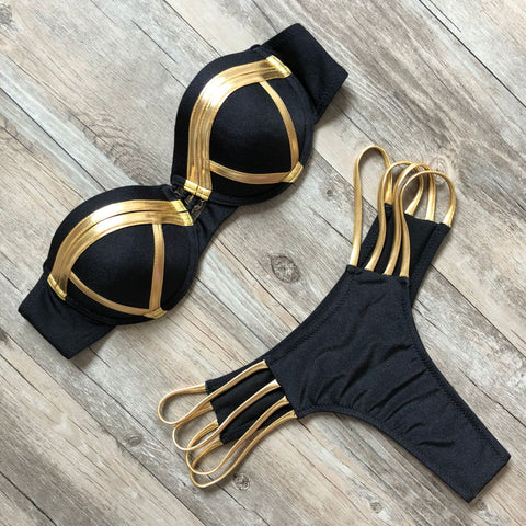 Luxe Comfort - Excellent Halter Bikini Set for Lightweight Underwater Elegance