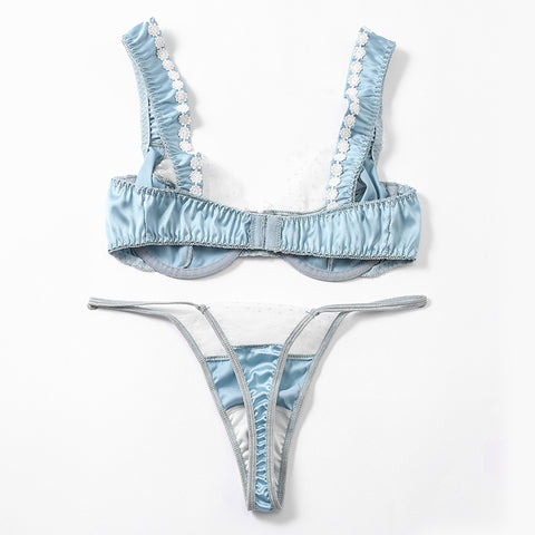 Luxury Lace - Erotic Satin Bra Set, Beautiful Intimate Underwear