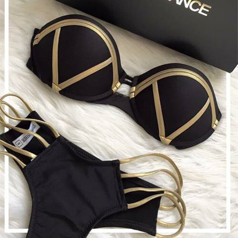 Luxe Comfort - Excellent Halter Bikini Set for Lightweight Underwater Elegance