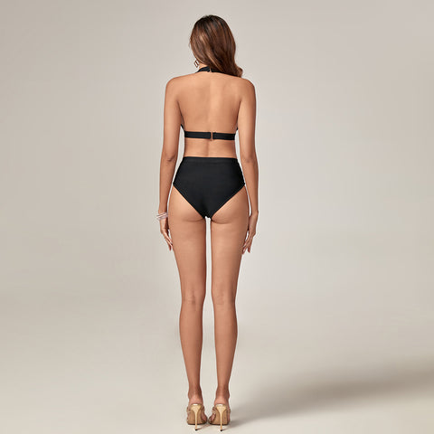 Chic Lines - Bandage Stripe Bikini Set for Trendsetting Beach Glamour