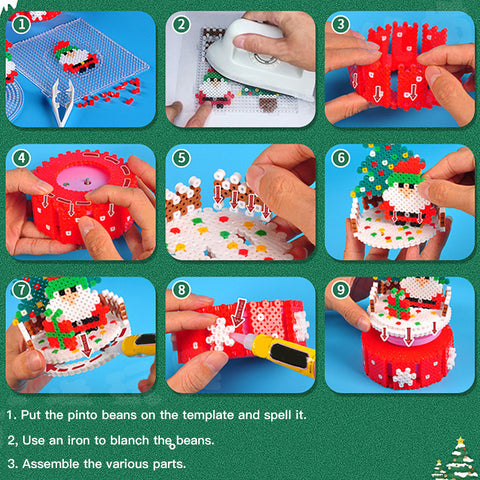 Educational Toy With Christmas Tree Shape Safe Non-Toxic DIY Jigsaw Puzzle Toy For Training Imagination And Creativity Kids Gift