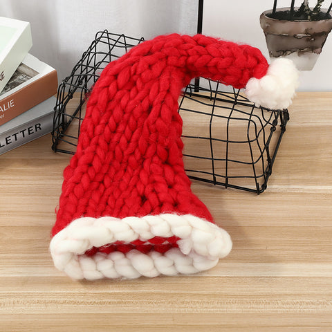 Christmas Plush Hat With Pompom Cute Winter Hat For Women Men Child