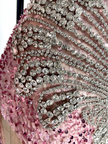Luxury Diamond Sparkle - Sexy Long Sheer O-neck Black Prom