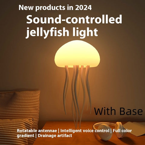 Jellyfish Mood Lamp LED Jellyfish Night Light Portable Jellyfish Lamp Jellyfish Decorations Smart Table Lamp For Bedside Desk Christmas Gift.