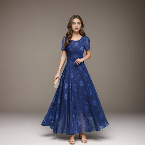 Timeless Women's Maxi Dress - Floral Elegance for Chic Summer Evenings