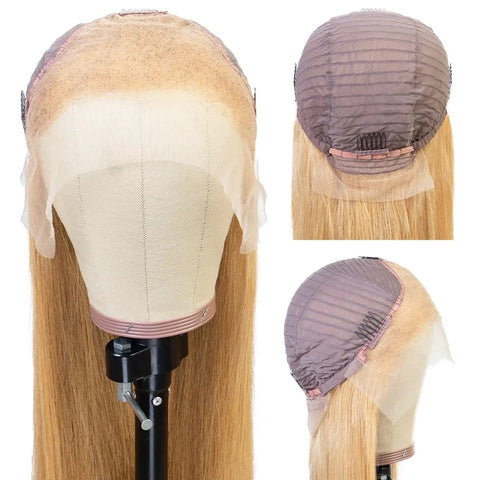 Honey Blonde Colored Lace Front Human Hair Wig