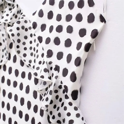 Summer's Elegant Polka Dot Silk Dress - Layered and Lovely