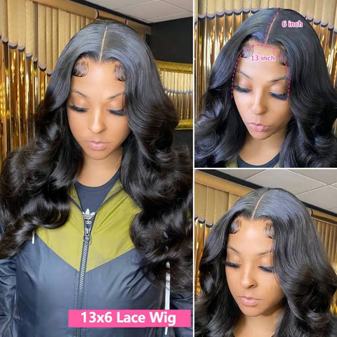 HD Transparent Body Wave Lace Front Wigs - Pre Plucked, Human Hair