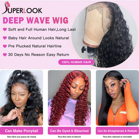HD Transparent Curly Lace Front Wig - Ready to Wear Human Hair