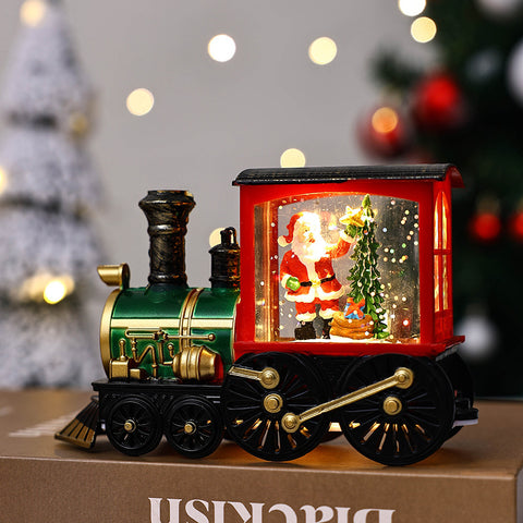 Christmas Gift Train Decoration Small Night Lamp