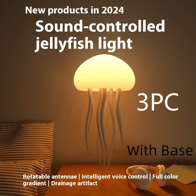 Jellyfish Mood Lamp LED Jellyfish Night Light Portable Jellyfish Lamp Jellyfish Decorations Smart Table Lamp For Bedside Desk Christmas Gift.