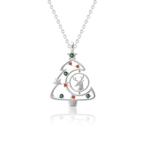 Christmas Tree Necklace Fashion Ins Style Zircon Clavicle Chain Women's Jewelry