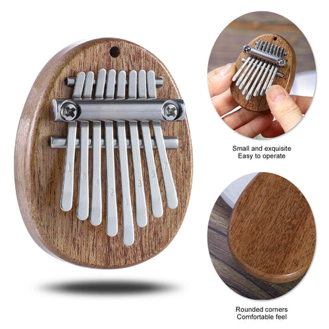 8 Keys Mini Kalimba Thumb Piano Finger Portable Wood Musical Toy Gift For Kids 8 Key Mini Kalimba Thumb Piano With Lanyard Finger Piano Portable Marimba Musical Pendant Gift