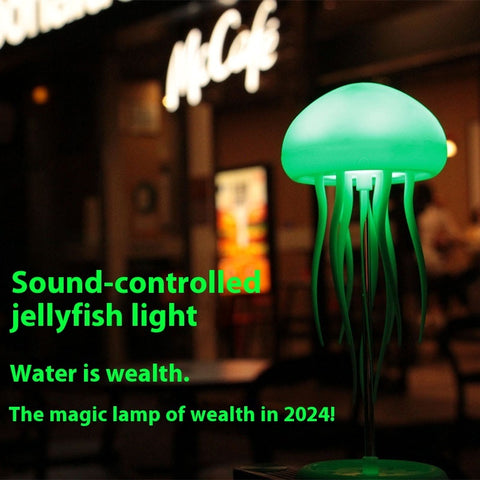 Jellyfish Mood Lamp LED Jellyfish Night Light Portable Jellyfish Lamp Jellyfish Decorations Smart Table Lamp For Bedside Desk Christmas Gift.