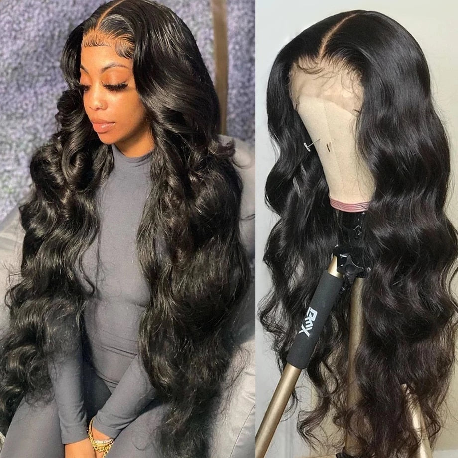 HD Transparent Body Wave Lace Front Wigs - Pre Plucked, Human Hair