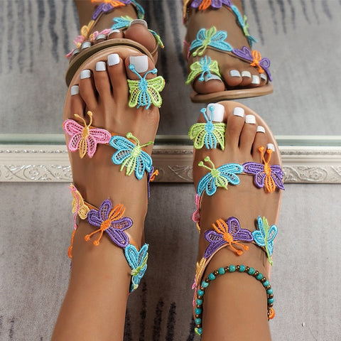 Butterfly Flats - Stylish Women's Summer Beach Sandals & Slippers