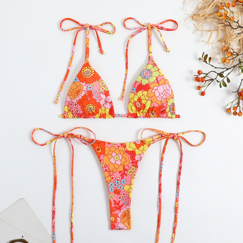 Make a Splash in Style with Our Print Bikini - High Cut Swimsuit Sports 2-Piece Set for Women